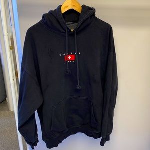 Brandy Melville, black hooded sweatshirt -generous in fit